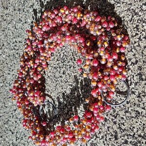 PartyLite Berry Beaded Garland in Dark Red and Amber, Retired P8242